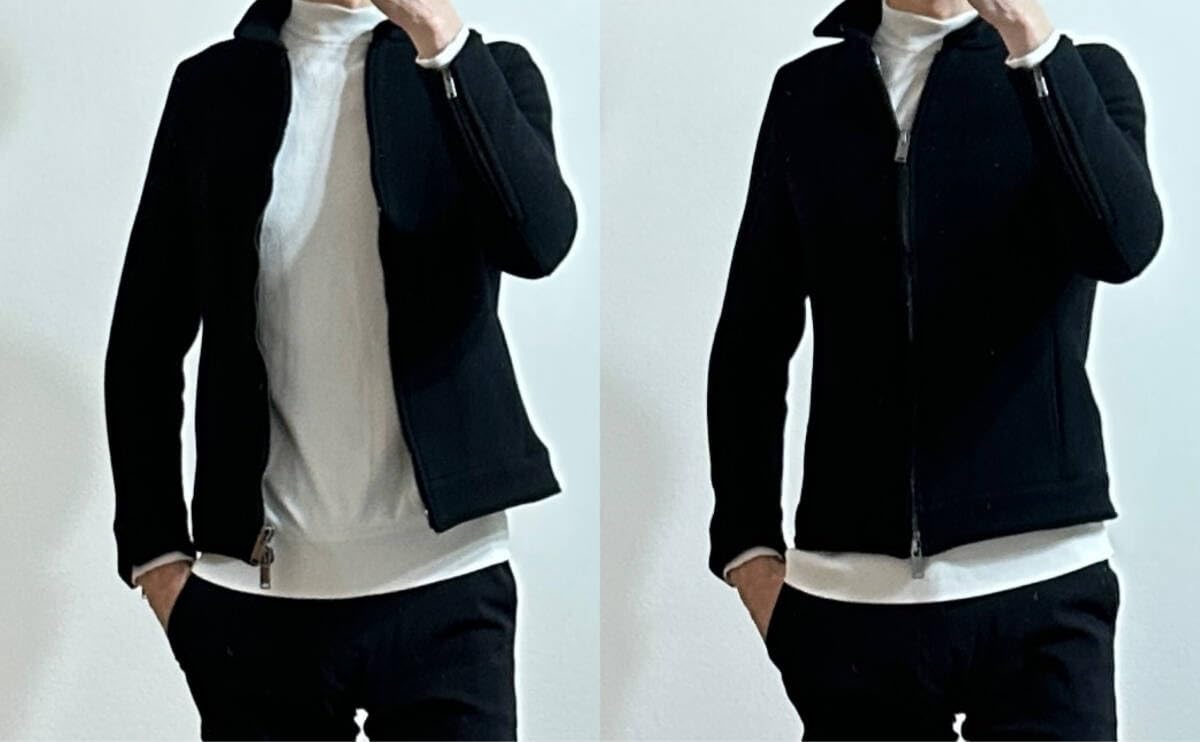 ジュンハシモト　メルトンブルゾン Amazon.co.jp: junhashimoto B03 WOOL MELTON ZIP BLOUSON 3 黒