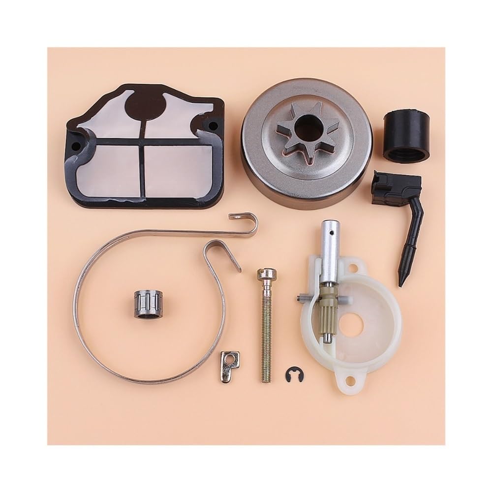 Kit Fascia Freno tendicatena Olio Tamburo Frizione Adatto for ricambi Motosega 142 141 137 136 36 41