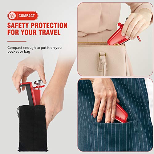 Door Jammer Door Stopper, Portable Door Security Lock for Travel/Apartment/Safety Self Defense/Personal Protection, Aluminum Alloy Anti-Slip Door Lockdown Security Device (Red) - Image 6