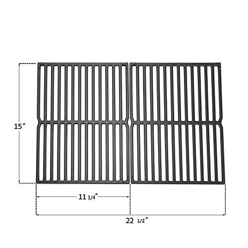 N / A (2 Pack) 7522 15″ Cast Iron Gas Grill Cooking Grates Replacement for er Genesis Silver