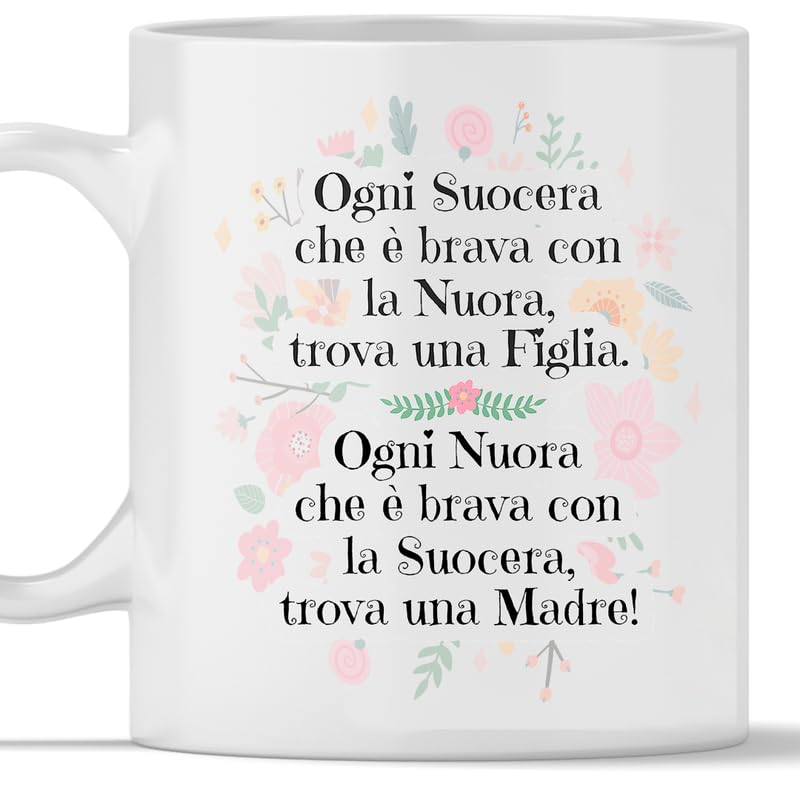 Tazza Divertente Per Suocera: 'My Daughter-In-Law Is My Favorite Child' - Tazza In Ceramica 325 Ml - Regalo Per Compleanno E Festa Della Mamma