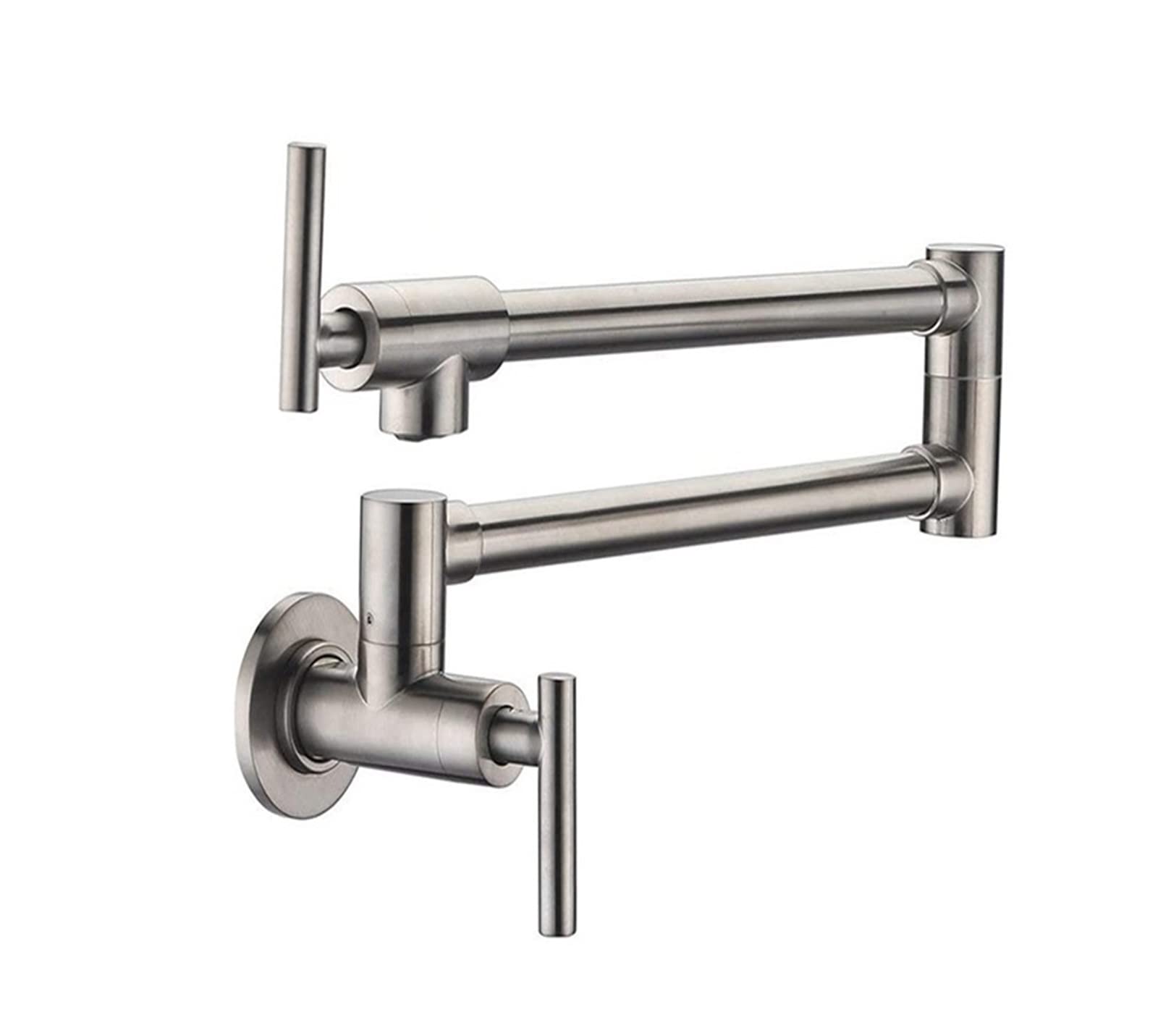 Bec pivotant et pliable pour robinet de cuisine mural en laiton