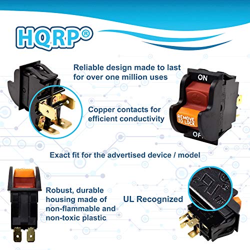 HQRP On-Off Toggle Switch Compatible with Delta 31-120 31-250 31-252 31-255X 31-340 31-460 31-695 31-750 31-780 SA350 SA446 SM500 Sander, 22-540 22-560 22-565 22-580 Planer