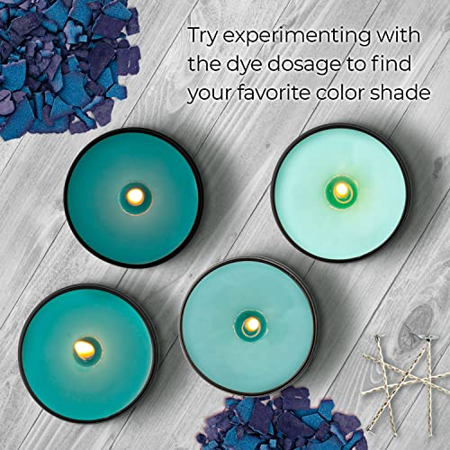 Image of Candle Shop - Aquamarine Color 2 oz- Dye Chips for Making Candles - Candle Wax Dye - A Great Choice of Colors