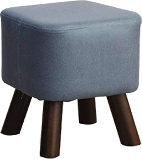 GArcan Otomana Cuadrada, reposapiés pequeño para el hogar, Banco de Zapatos Que Ahorra Espacio con Patas de Madera Maciza, Taburete Adecuado para Dormitorio, Pasillo, Sala de Estar, Color Verde OSC