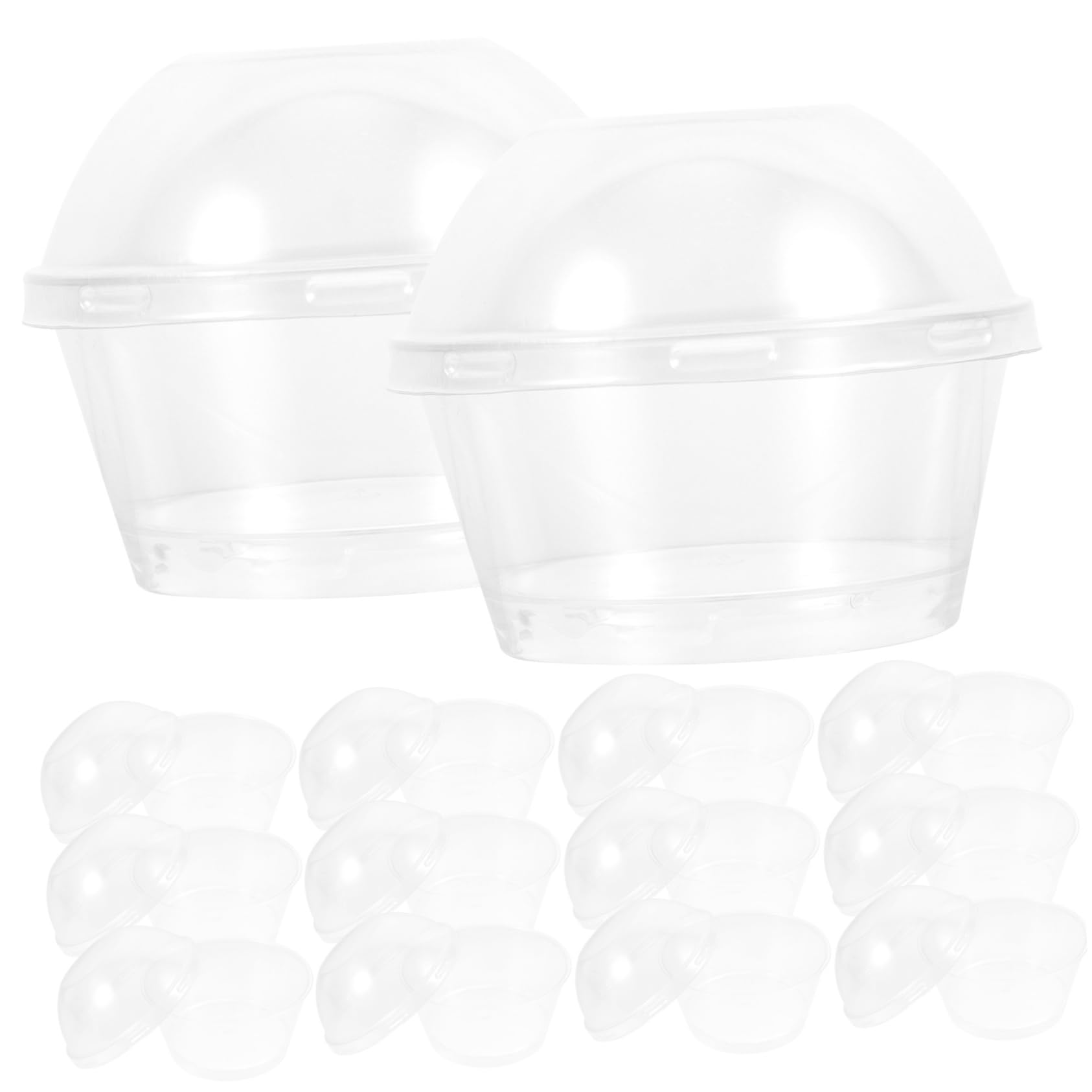 Garneck 25pcs Pudding Cup with Lid Appetizer Cups Cupcake Parfait Containers Pudding Bowl Mini Tumbler Cups Dessert Dish Clear Cup Dessert Bowl Dessert Cups Fruit Pudding Cups Transparent