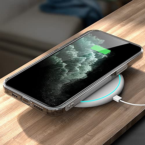 Image of WOW IMAGINE Crystal Clear Transparent Back Case Cover Compatible Apple iPhone 12 Pro | Full Device & Camera Protection Shockproof TPU Silicone Back Cover Case - Transparent