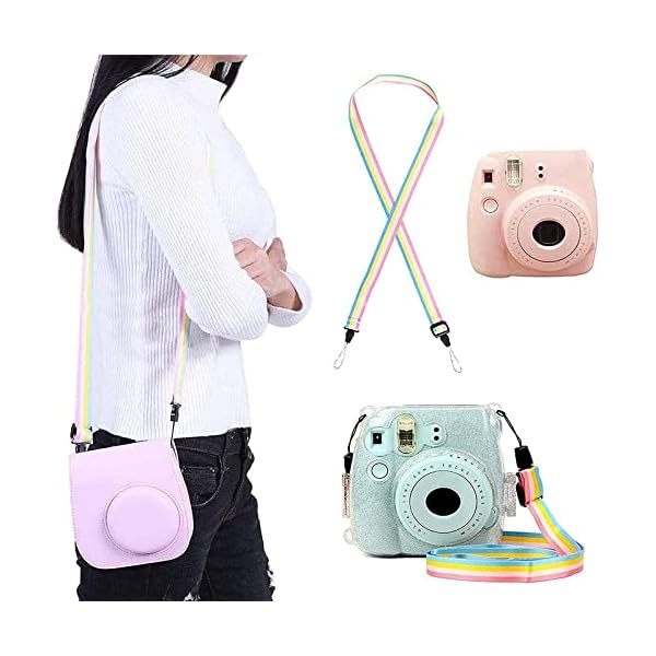 Mikqky 2 Stücke Kameragurt Schnellverschluss, Universal Bunte Regenbogen Kamera Tragegurt, Stylischer Design-Kameragurt… – Bild 5