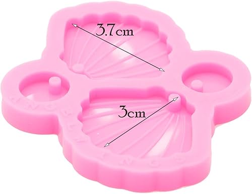 Miniatura 2 de Angel Wings Moldes de resina superbrillantes, moldes de silicona para aretes de bricolaje, llaveros, fabricación de joyas, color rosa