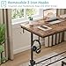 Small Portable Rolling Standing Desk - 32 Inch Adjustable Height Mobile Stand Up Desks with Wheels for Treadmill Walking Pad, Teacher Podium for Classroom, Couch Sofa Side Laptop Table, Rustic Brown