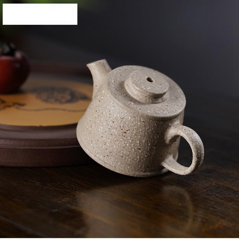 Teiere Teiera in Argilla Viola da 80 ml Teiera Fatta a Mano Minerale Grezzo Sabbia Grossa Giada Bianca Segmento Fango Bollitore Colino Zisha Teaset Teiera