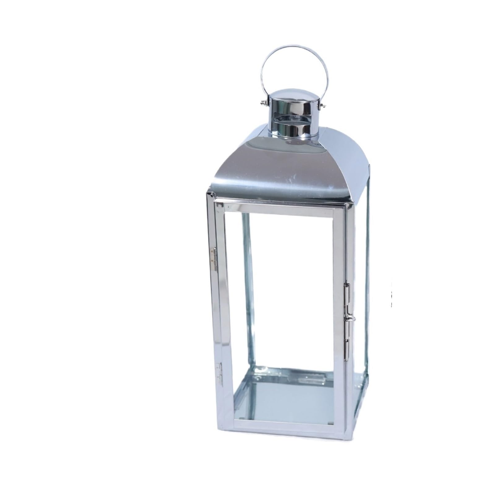 Decorative Lanterns Windproof Stainless Steel Candle Holder,Lantern,Hurricane Candleholder, Stand,Wind Lamp, Candlestick,Wedding Centerpieces(A18 15x14x36cm)