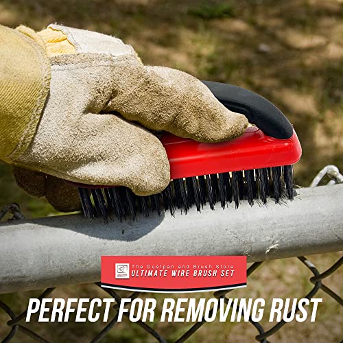 Ultimate Wire Brush Set, Includes x2 Rust Remover Wire Bristle Long Stiff Hand Brush, x1 Hand Block Metal Brush, x1 Dual Handle Large Steel Brush, x6 Small Wire Brushes for Cleaning Rust & Heavy Dirt 7 Ultimate Wire Brush Set, Includes x2 Rust Remover Wire Bristle Long Stiff Hand Brush, x1 Hand Block Metal Brush, x1 Dual Handle Large Steel Brush, x6 Small Wire Brushes for Cleaning Rust & Heavy Dirt - Image 7