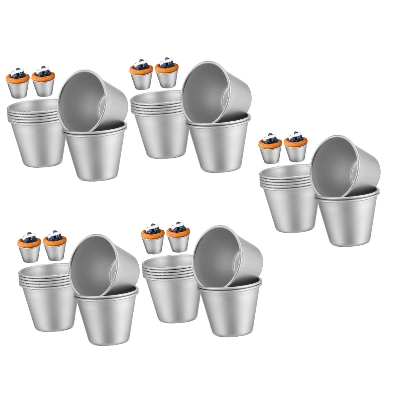 40pièces Moules à Pudding Et Moules Antiadhésifs Pour Muffins Desserts Et Gâteaux Ustensiles De Pâtisserie Et