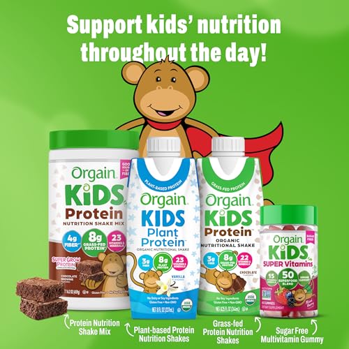 Orgain Organic Kids Plant Based 8g Protein Shake, Vanilla, 8 oz, 12pk - image 8
