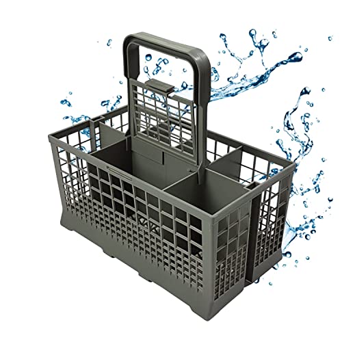 Lichtblau Panier à couverts pour lave-vaisselle 240 x 140 mm en gris I Panier lave-vaisselle universel stable I Range-couverts pour tous lave-vaisselle I en plastique résistant à la chaleur