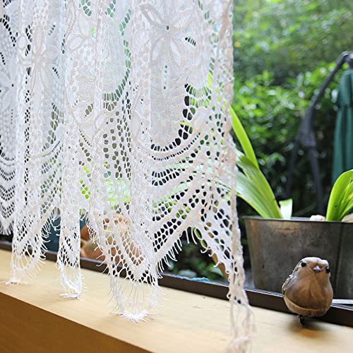 Cenefa de cortinas transparentes para ventanas pequeñas de cocina y bistró 8