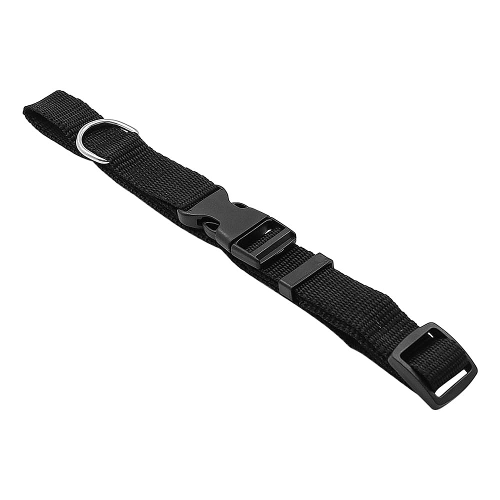 ieron Adjustable Nylon Goat Collars with Bell, Anti-Lost Pet Collars for Small Farm Animal Goat Sheep Cow-Black - Image 4