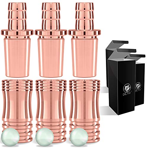 DILAW® Shisha V2A Edelstahl Adapter Schlauchadapter 18/8 Schliff Set 2-teilig Universal Hookah Wasserpfeife (3er Pack…