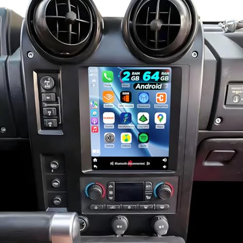 [2G+64G] Car Radio for Hummer H2 2002 2003 2004 2005 2006 2007-9.7 inch Screen Hummer H2 Android Stereo Carplay/Android Auto/1080P/SWC/Bluetooth