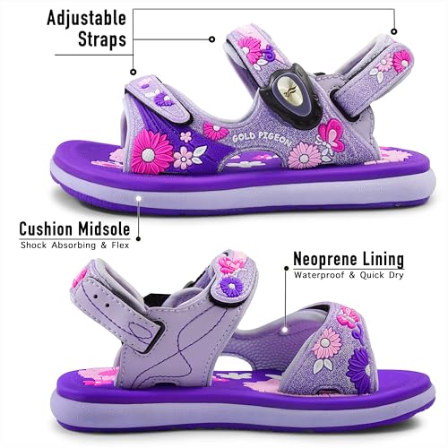 Image of Gold Pigeon Shoes Easy SNAP LOCK Outdoor Water Kids Toddler Sandals for Girls & Boys. Everyday, Vocation, Pool, Summer, Beach Essentials.
