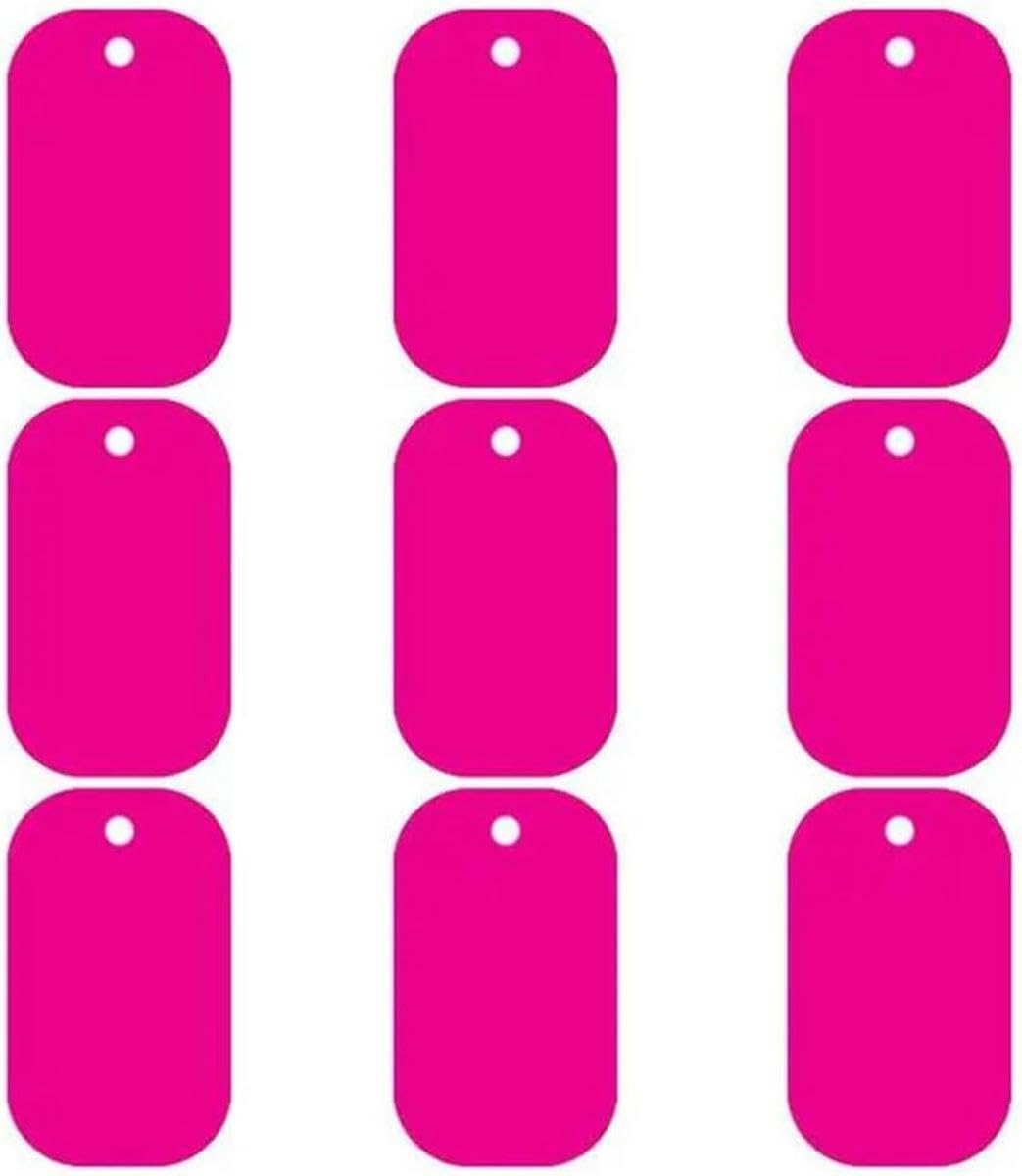 Lot de 100 médailles d'identification vierges en aluminium pour chien avec plaque signalétique en caoutchouc pour animal de compagnie, gravées sur mesure, pour chat et chien, anti-perte, pendentif, a