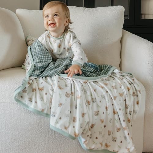 Image of Copper Pearl Jumbo 3-Layer Baby Blanket: Soft Baby Quilts for Boys and Girls | Breathable, Cozy, Toddler Blanket | Baby Quilt for Newborns | 46x46 Premium Polyester /Rayon | Wilder