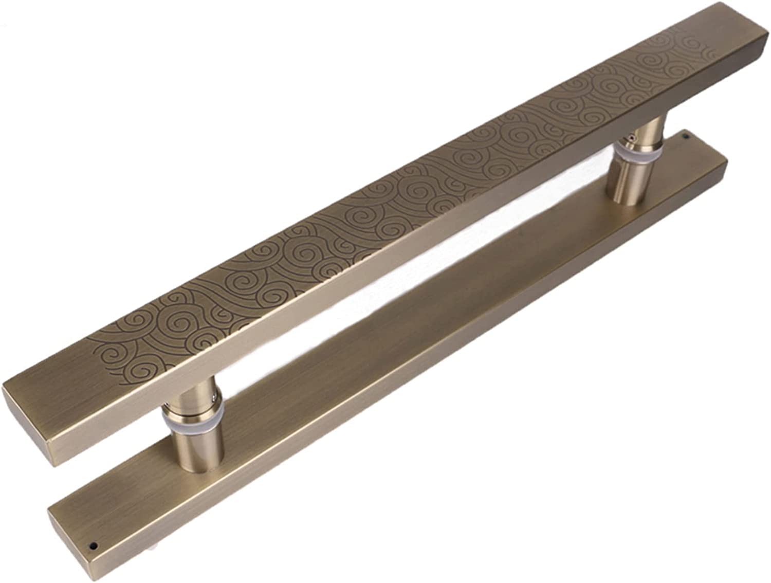 GYRAZXS Modern Steel Door Handle for Barn & Hotel Double Sided Pull Handle 120cm Length Push Design Durable Door Knob for Entrance Stylish & Functional Hardware