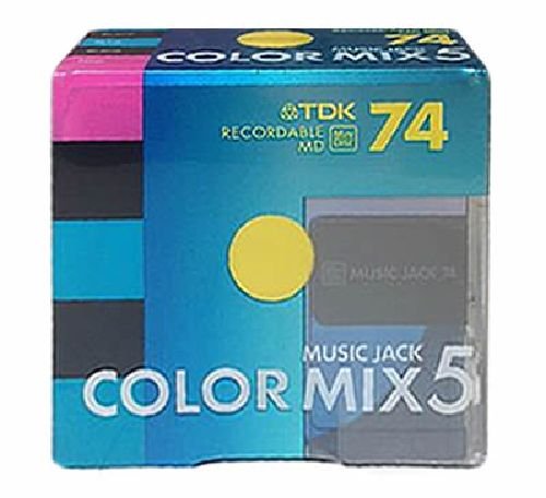 TDK �^���pMD(�~�j�f�B�X�N) MUSIC JAC 74�� 5�� �J���[�~�b�N�X MD-MJ74MBX5S