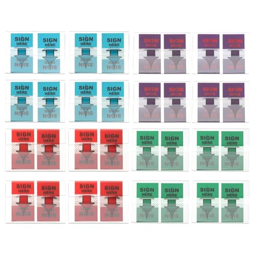 Etiquetas adhesivas para firmar aquí con flechas de señalización y fecha, 4 colores