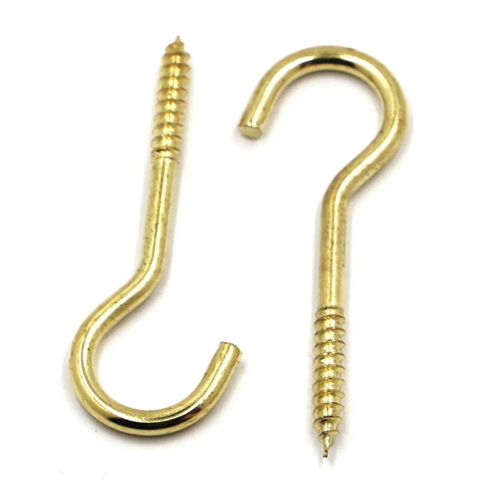 Ganci da parete a vite, Ganci a vite autofilettanti in acciaio zincato 100 pezzi Multicolori Dimensioni multiple for interni ed esterni(Yellow,12#)