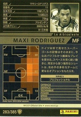 Amazon.co.jp: WCCF/13-14/283/アルゼンチン代表/マキシ
