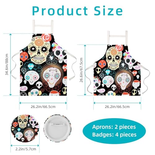Tablier de cuisine lot de 2 idéal pour pâtisserie et nettoyage maison