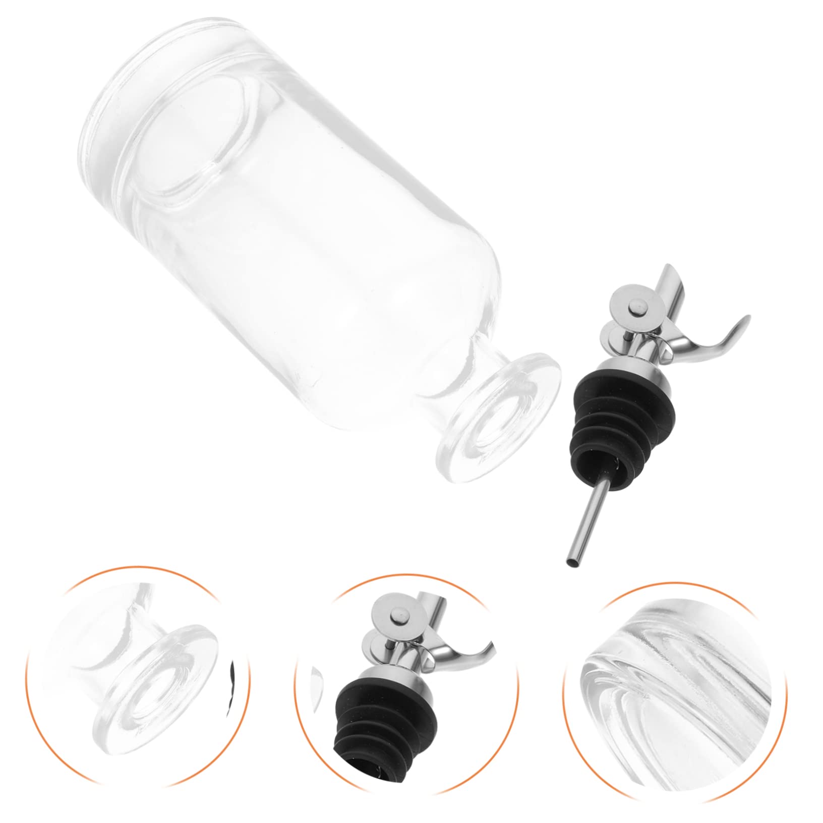 2piezas Botellas De y Vinagre De Vidrio Transparente De Dispensadores Automáticos Para Salsa De Soja y De Antigoteo Capacidad