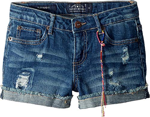 Image of Lucky Brand Girls' Cuffed Jean Shorts, Stretch Denim with 5 Pockets, Mid to High Rise Waist