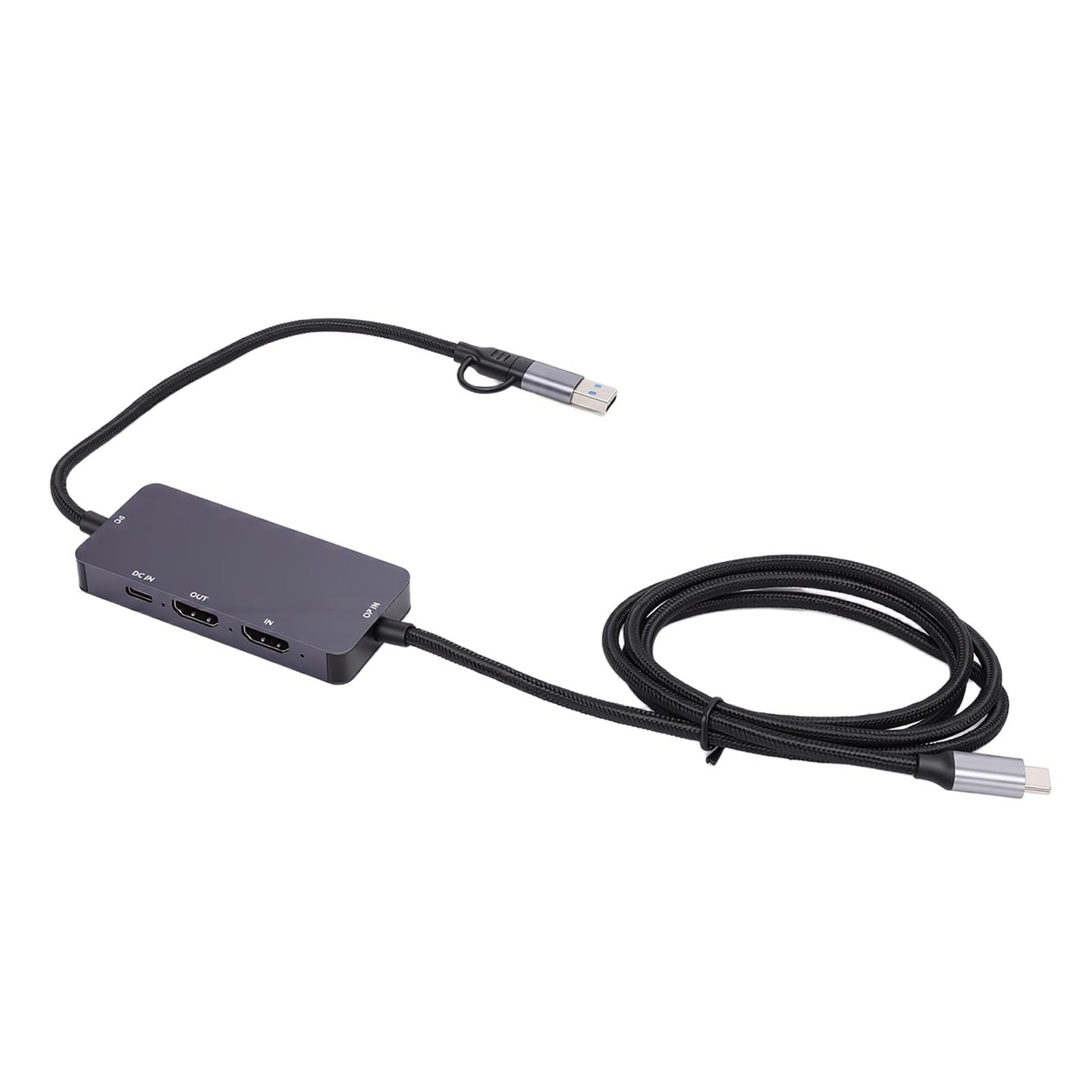 Cocoarm Karta Przechwytywania Wideo Zewnętrzna Karta Przechwytywania ze Stopu Aluminium Wyjście Wejściowe 4K60 1080P60 Nagrywanie Porty USB A i C do Strumieniowego Przesyłania Gier Wideokonferencji