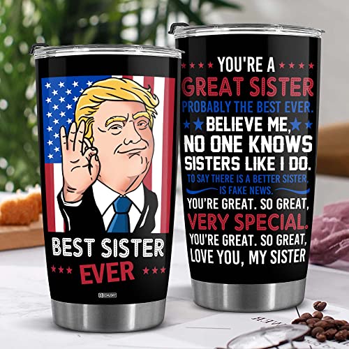 Bechusky Gifts For Sisters - Sisters Christmas Gifts - Gifts For Sisters From Sister, Brother - Sisters Birthday Gifts - Sisters Gifts - Sisters Gifts From Sister, Sisters - Funny 20 Oz Tumbler #TOP1