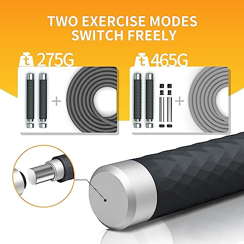 PROIRON Weighted Jump Rope 1LB, Skipping Rope with Non-slip Handle, Extra Thick 7mm Heavy Jump Ropes Adult for Women Men, for Exercise, Boxing, Fitness (Adjustable Speed Rope 3M Long) - Image 3