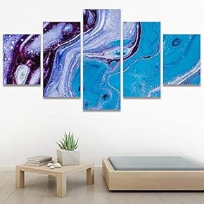 SIGNWIN 5 Panel Canvas Wall ArtAbstract Colorful Decorative...