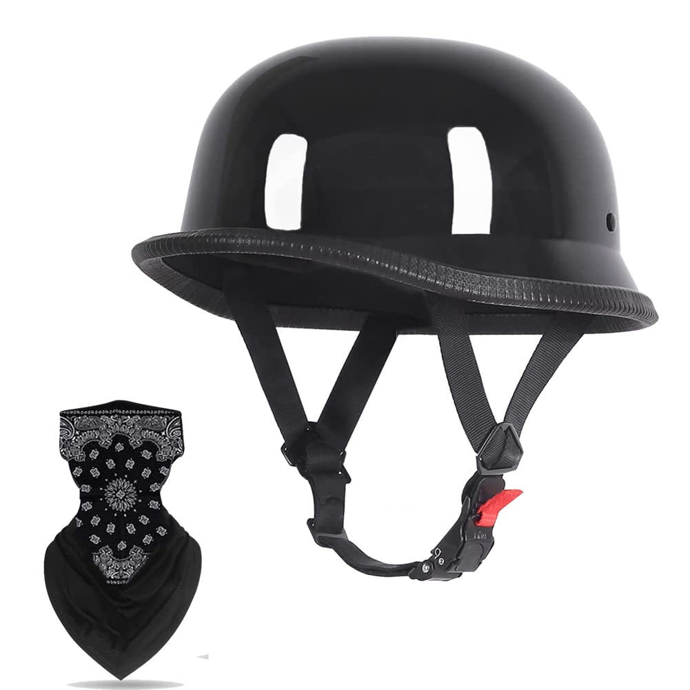LZEFIA Duitse Stijl Motorfiets Half Helm, DOT Goedgekeurd LZEFIA Duitse Stijl Motorfiets Half Helm, DOT Goedgekeurd