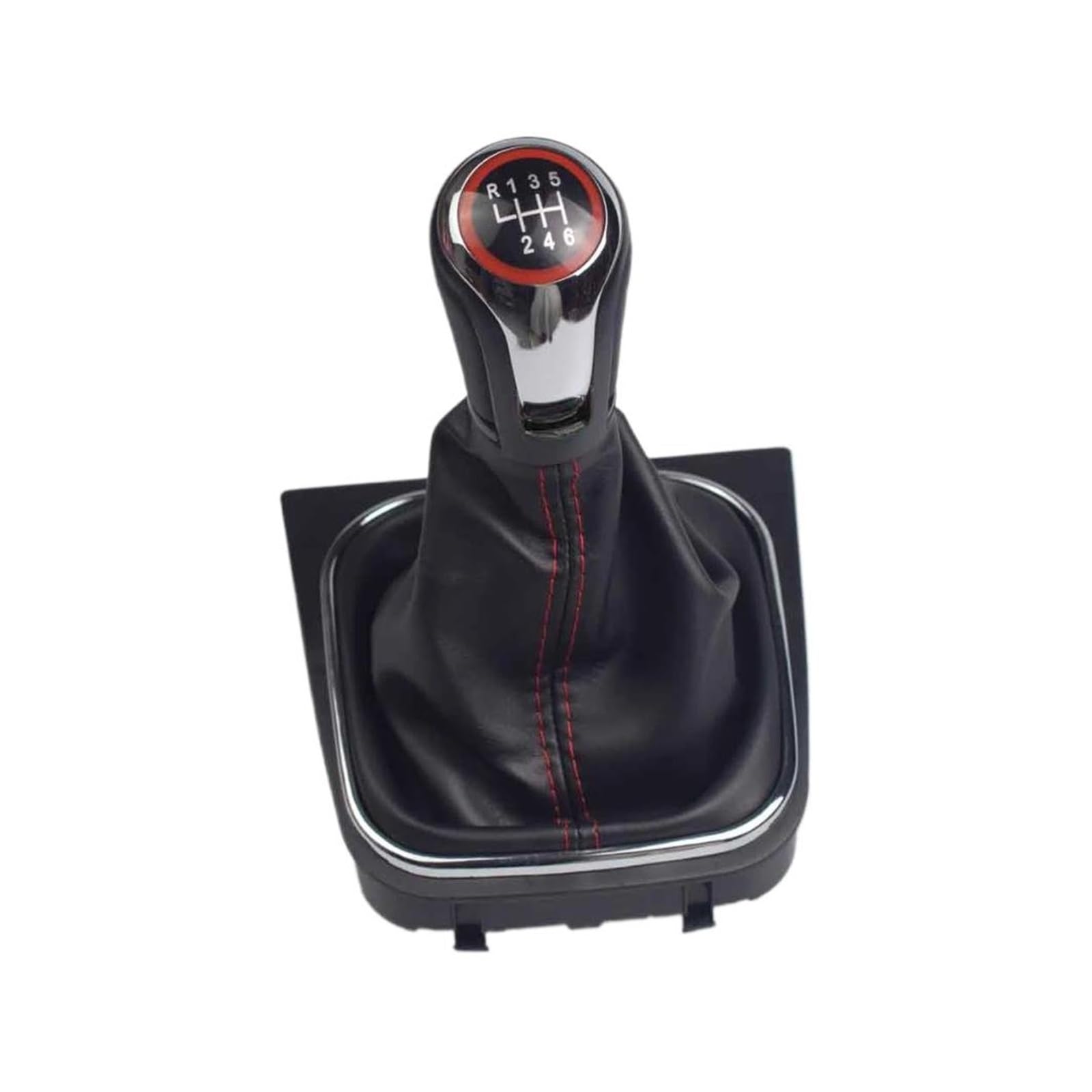 MKGKACVCPT Gear Shifter Knob for Golf 5 MK5 for Golf 6 MK6 for Jetta MK3 for Scirocco III 137 138 for EOS 1F7 1F8 Performance Stylish Shift Lever Knob 1X Shift with Gaitor(Chrome-6Speed-boot)