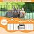10 Pack Garden Animal Barrier Fence, 1.65inch Spike Spacing No Dig Fence, Reusable Rustproof Metal Defense Border, Dogs Rabbits Blocker Fence for Outdoor Yard, Total 10.8ft(L) x 17inch(H)