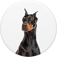 Vista 3 de Dobermann, o Doberman Pinscher popsocket agarre y soporte para teléfonos y tabletas, Negro