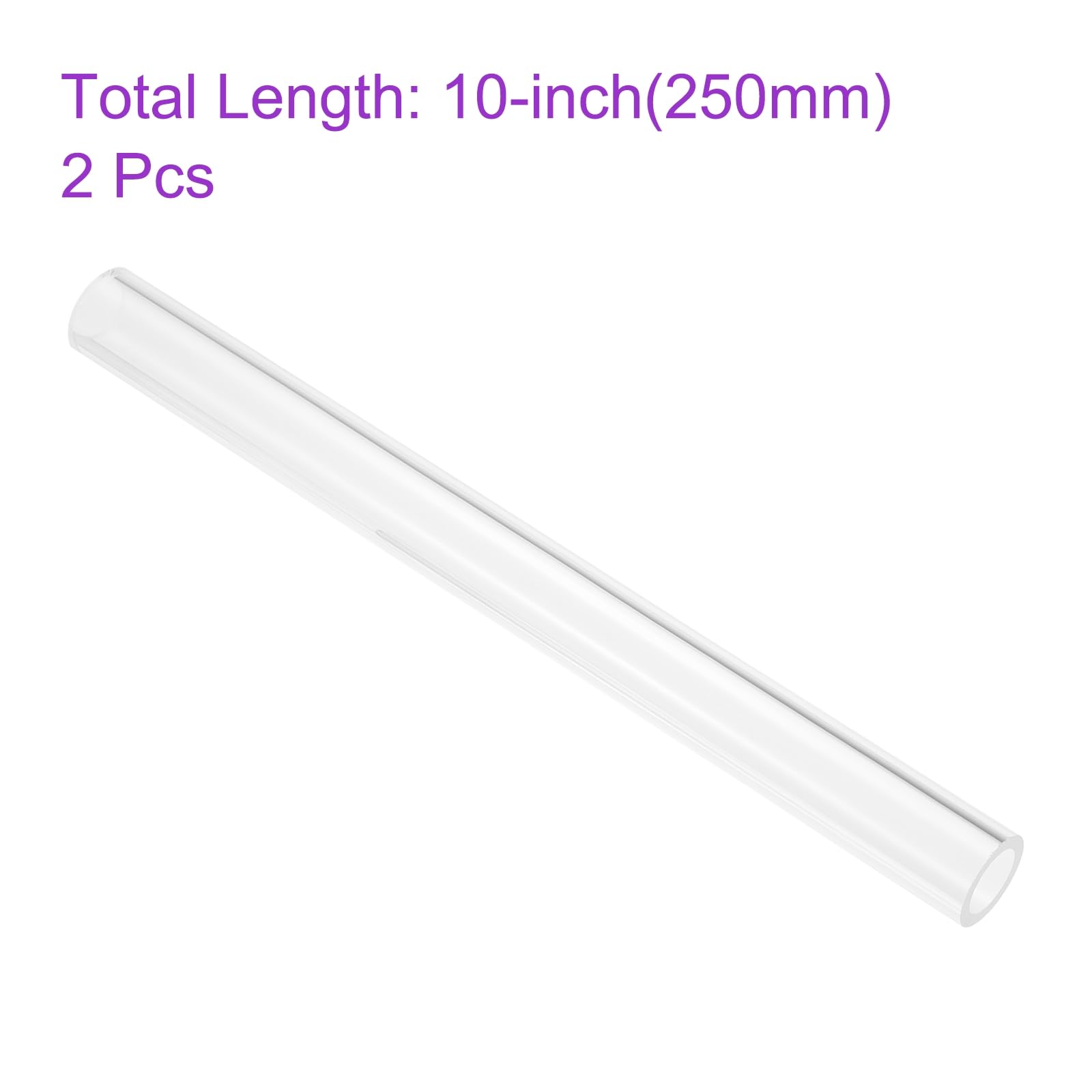 Tubi Acrilici Trasparenti DMiotech - 8mm X 10mm X 30cm Per Acquari, Impianti Idraulici E Fai Da Te