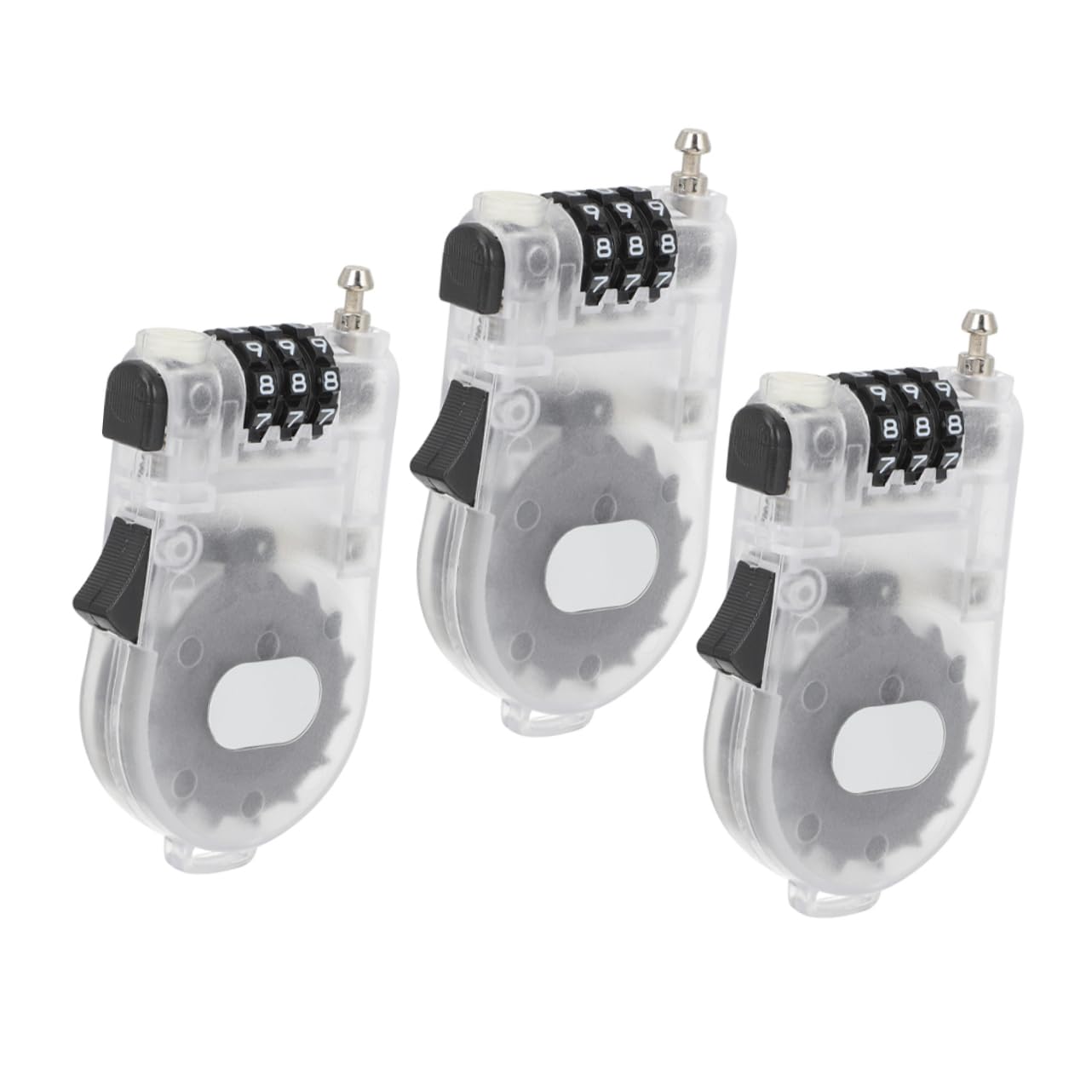 BESPORTBLE 12pezzi Serratura Antifurto Per Snowboard e Biciclette Lock Per Scooter Sicurezza Per Attrezzatura Da Sci Design Portatile e Leggero Cavo Di Sicurezza Estensibile Plastica
