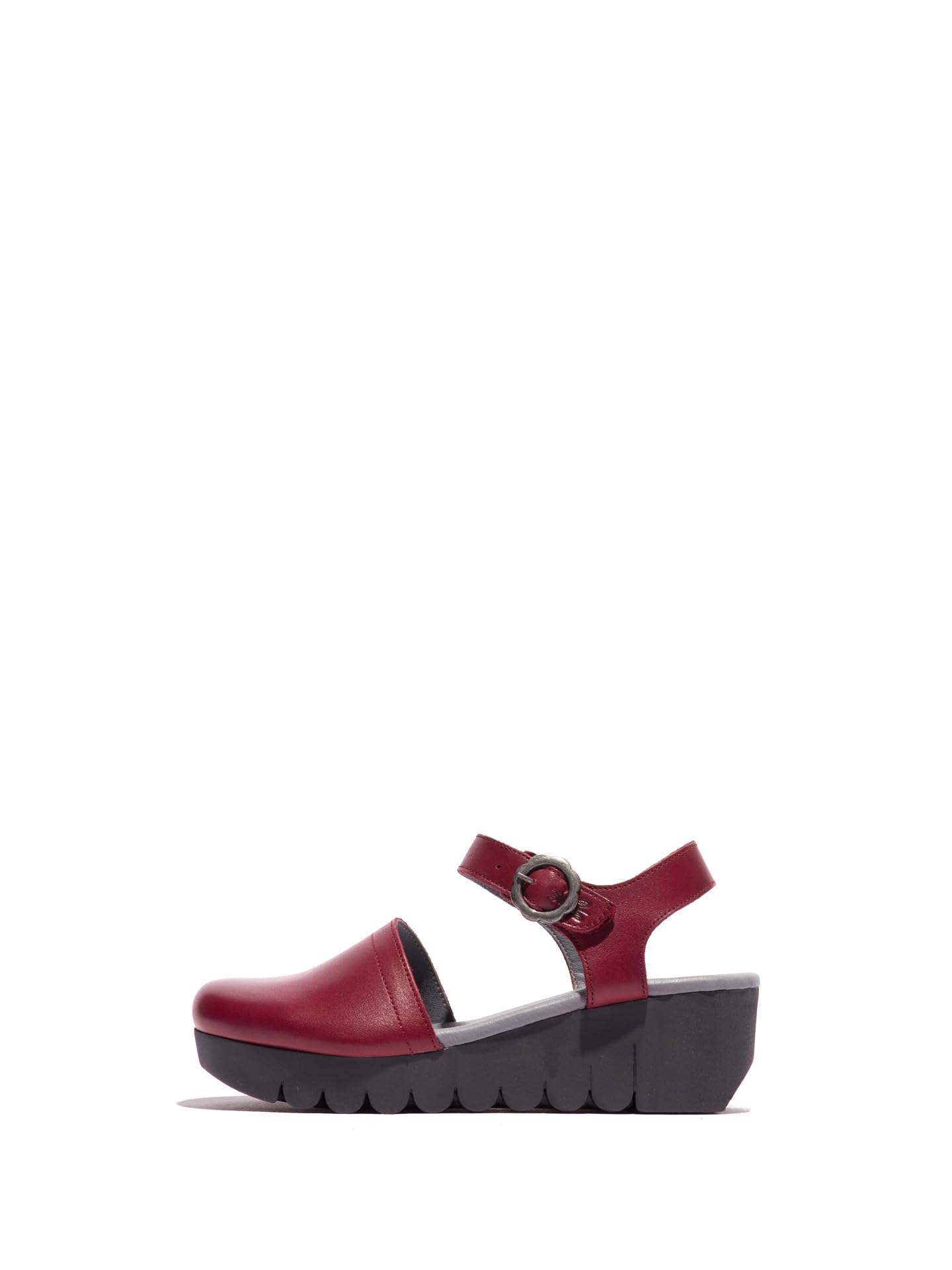 Fly London Women's VIZI385FLY Sandal, Burgundy, 5 UK