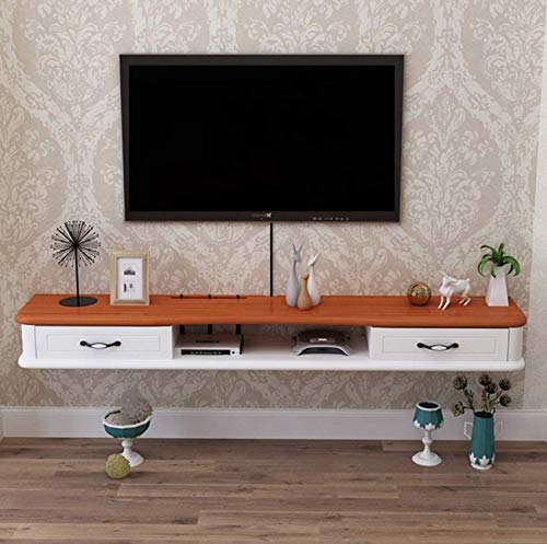 Schwimmendes Regal Schwimmendes TV-Regal An der Wand montierte Audio- / Videokonsole TV-Medienkonsole Schwimmender Aufbewahrungsschrank