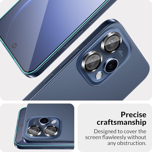Image of ArmourPro Edge to Edge Tempered Glass for Oppo Reno 15 with Black Camera Ring Guard, 9H Screen Protector, Anti-Scratch, Anti-Fingerprint, Bubble-Free Installation Kit