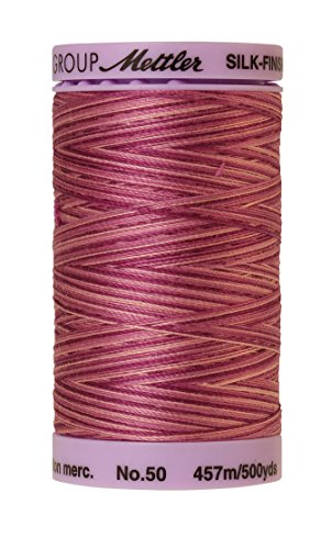 Hilo de algodón Mettler Silk-Finish con acabado variado, 500 yardas / 475 metros, rosa flox miniatura 1