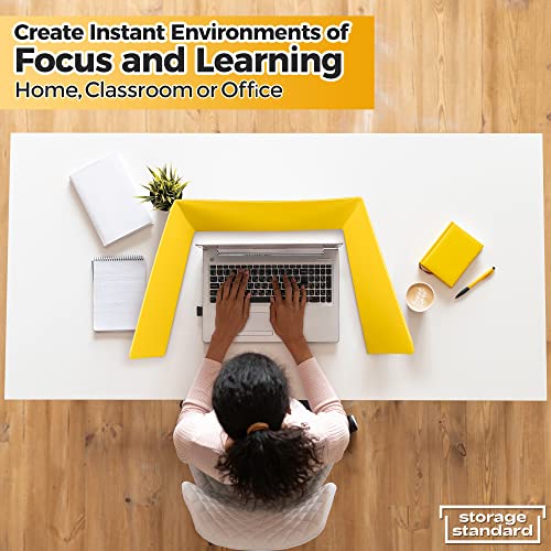 4 Pack Classroom Privacy Shields Desk Dividers For Student Desks - Assorted Colors Easy To Clean Plastic Sneeze Guard Folder Board Study Carrel - Divider Shield Classroom Materials For School Teachers #TOP5